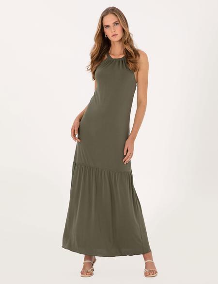 Haki A Kesim Örme Elbise - 50306012008