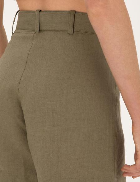 Haki Oversize Bermuda Şort - 50301186008