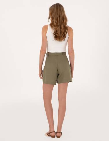 Haki Oversize Bermuda Şort