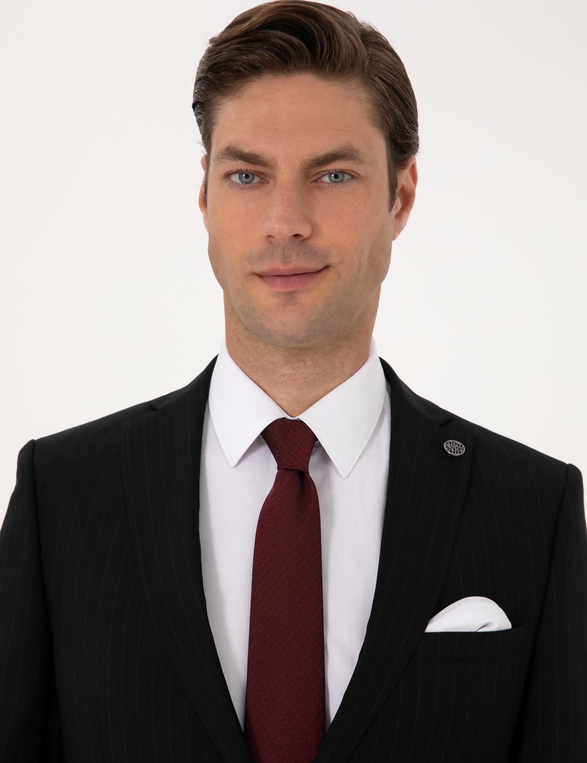 Siyah Slim Fit %100 Yün Takım Elbise - 50311230011