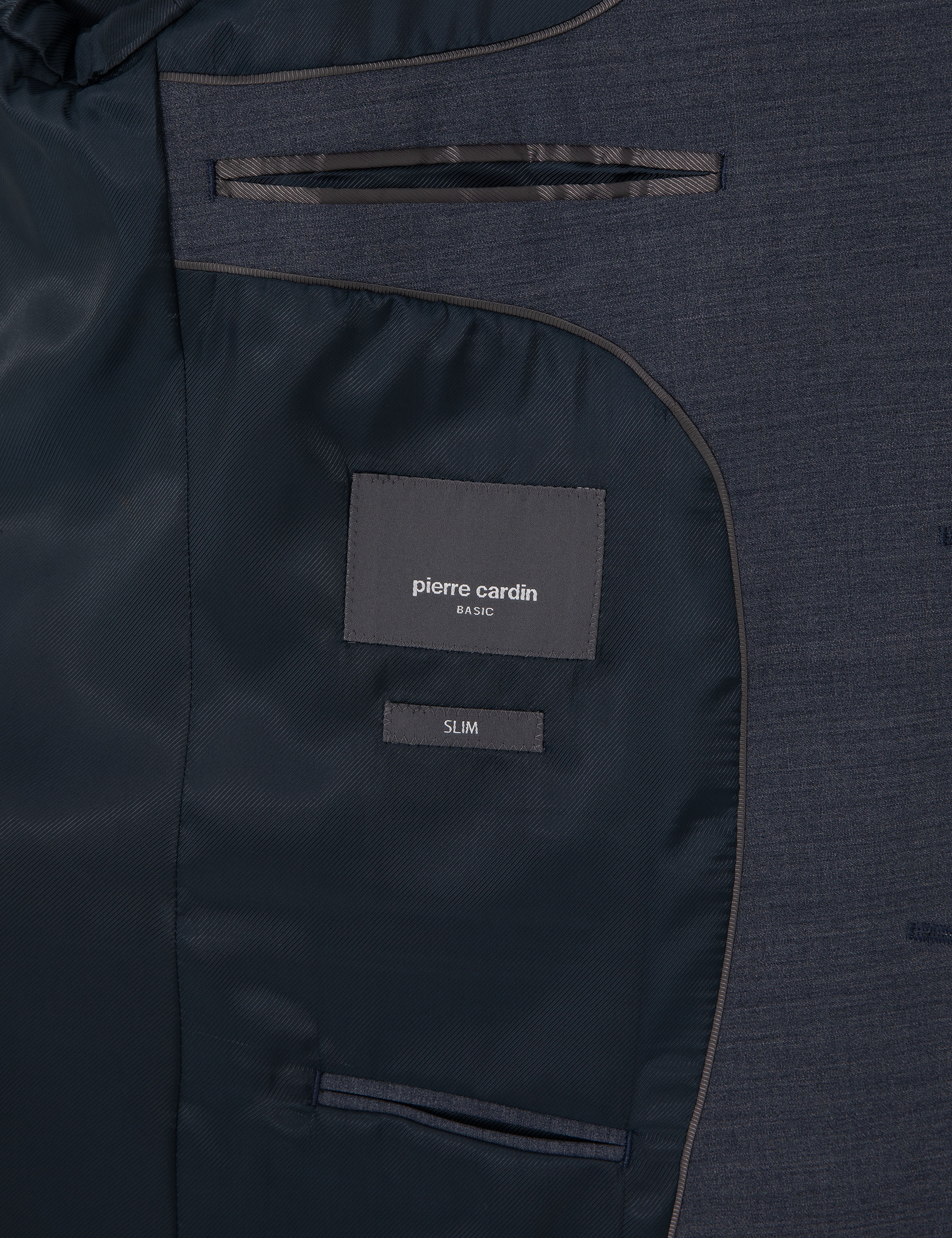 Koyu Mavi Slim Fit Yün Karışımlı Takım Elbise - Image 6