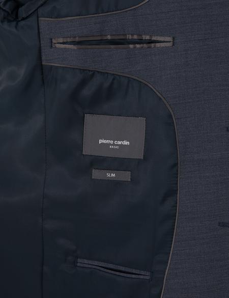 Koyu Mavi Slim Fit Yün Karışımlı Takım Elbise - 50317600014