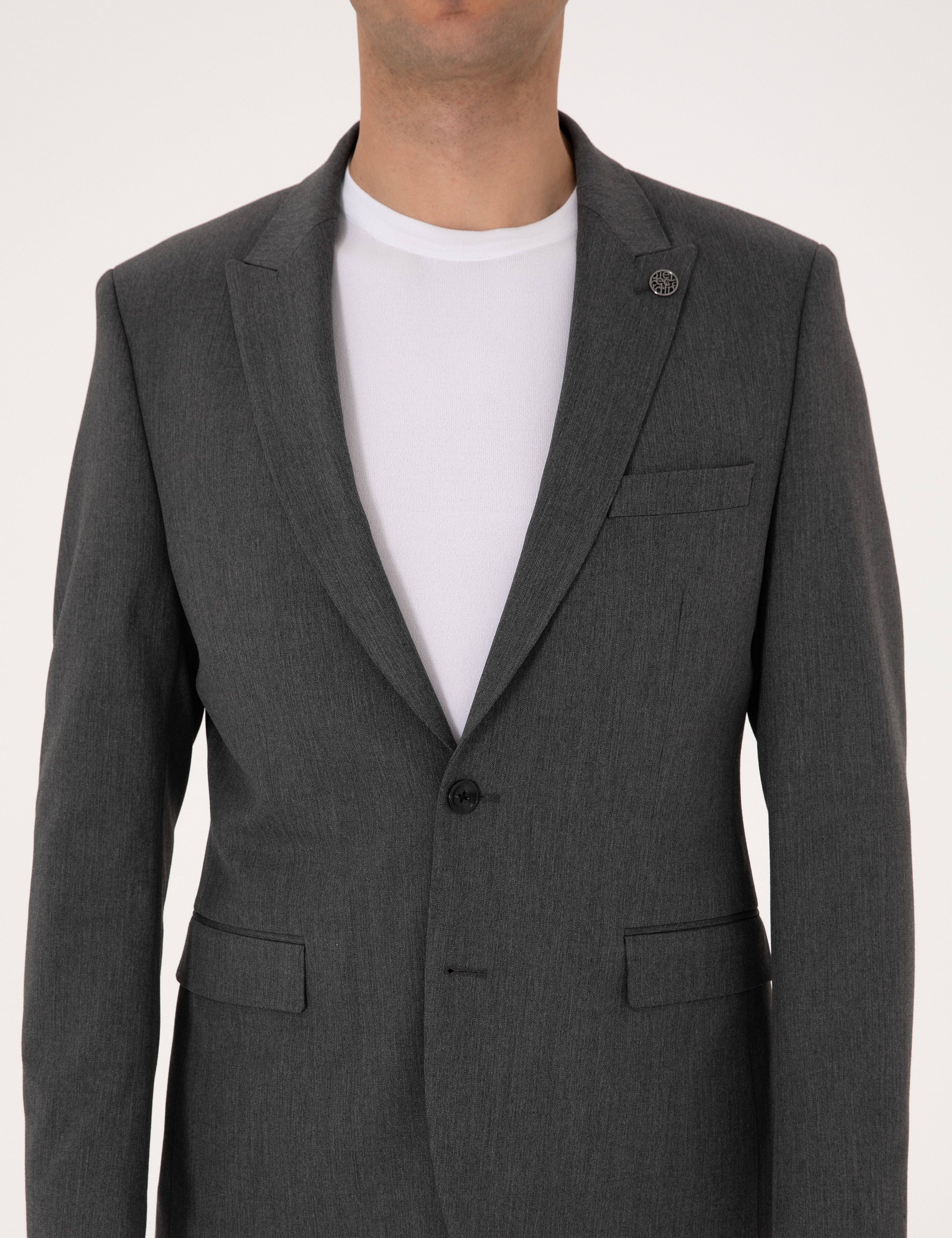 Füme Slim Fit Takım Elbise