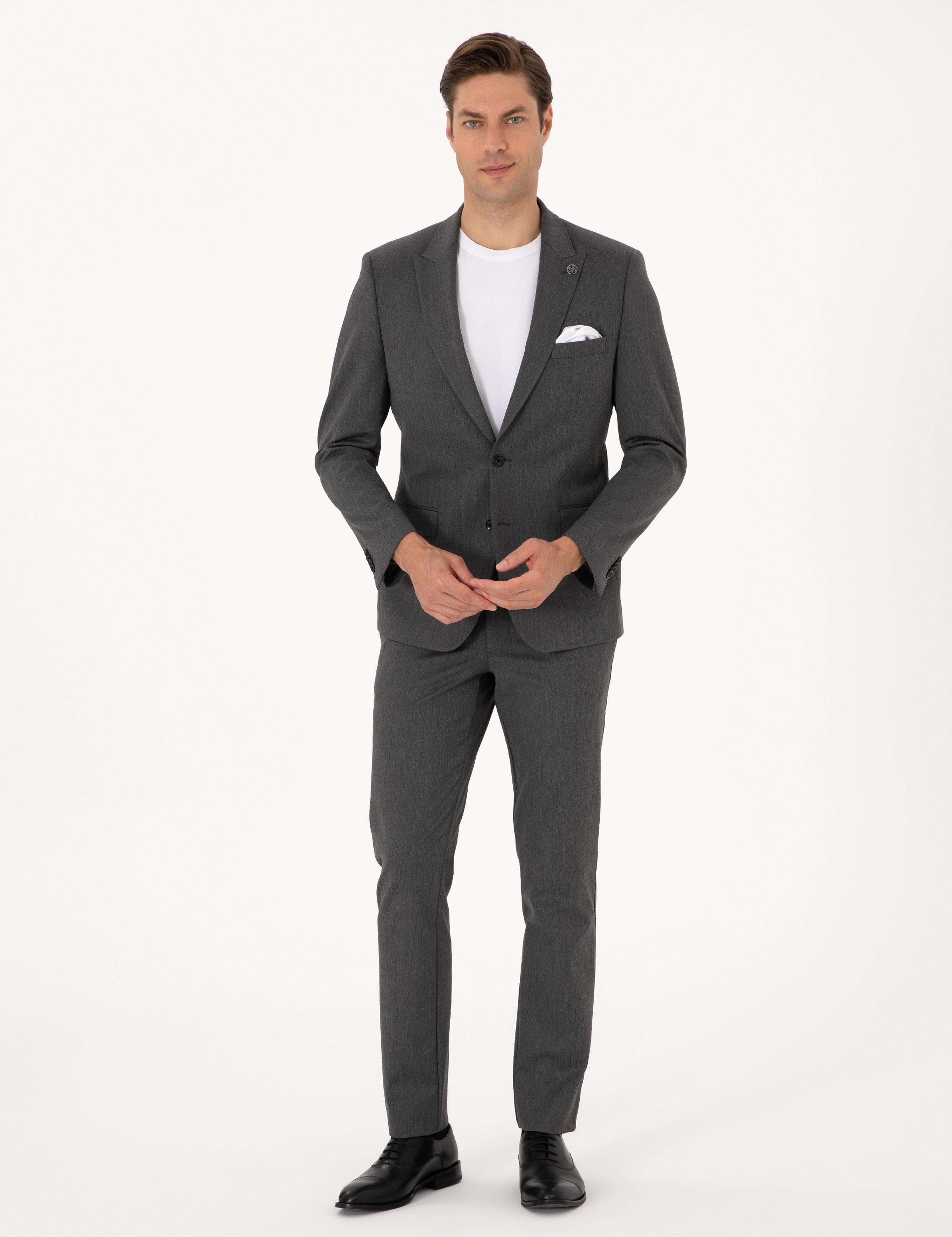 Füme Slim Fit Takım Elbise