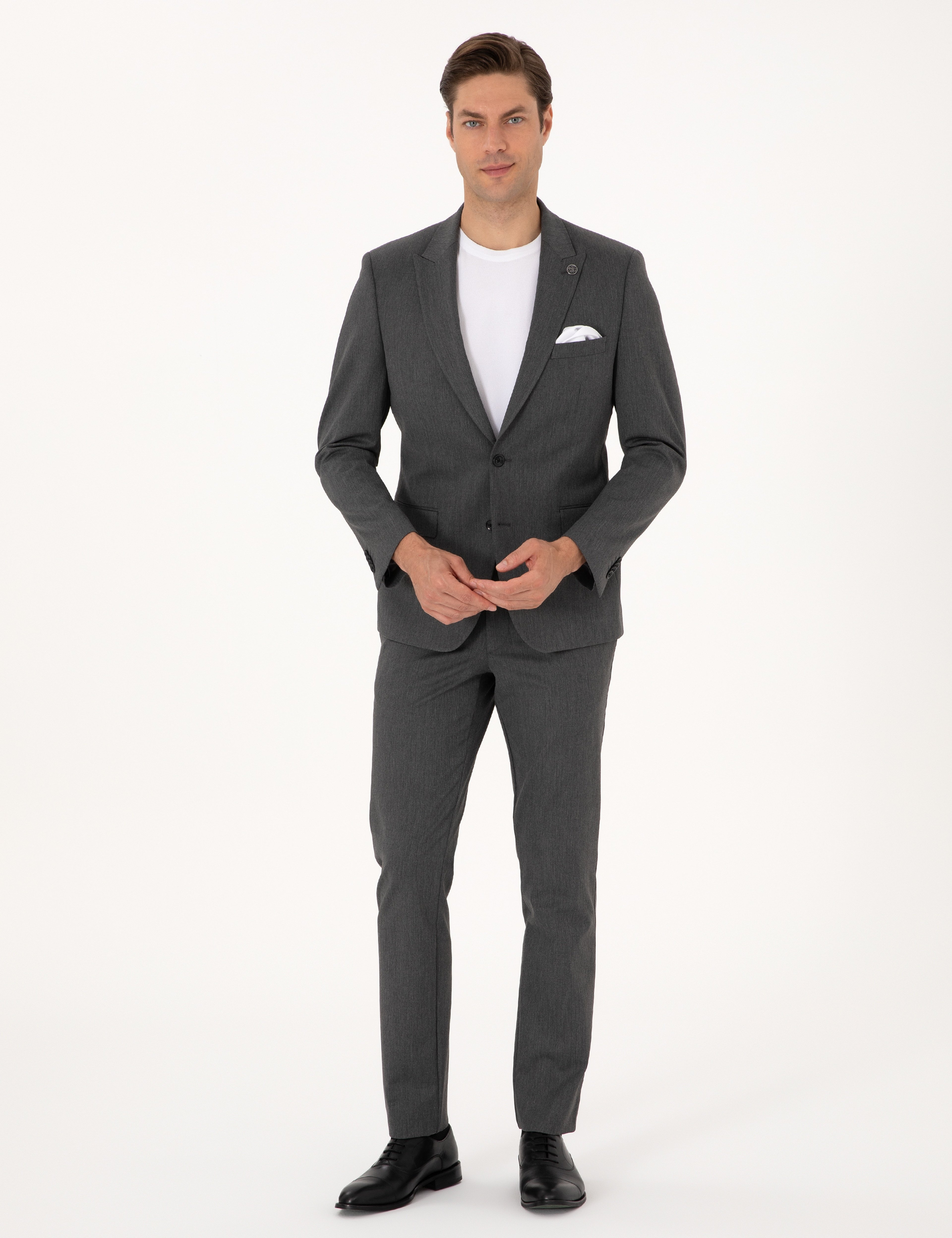 Füme Slim Fit Takım Elbise - Image 1