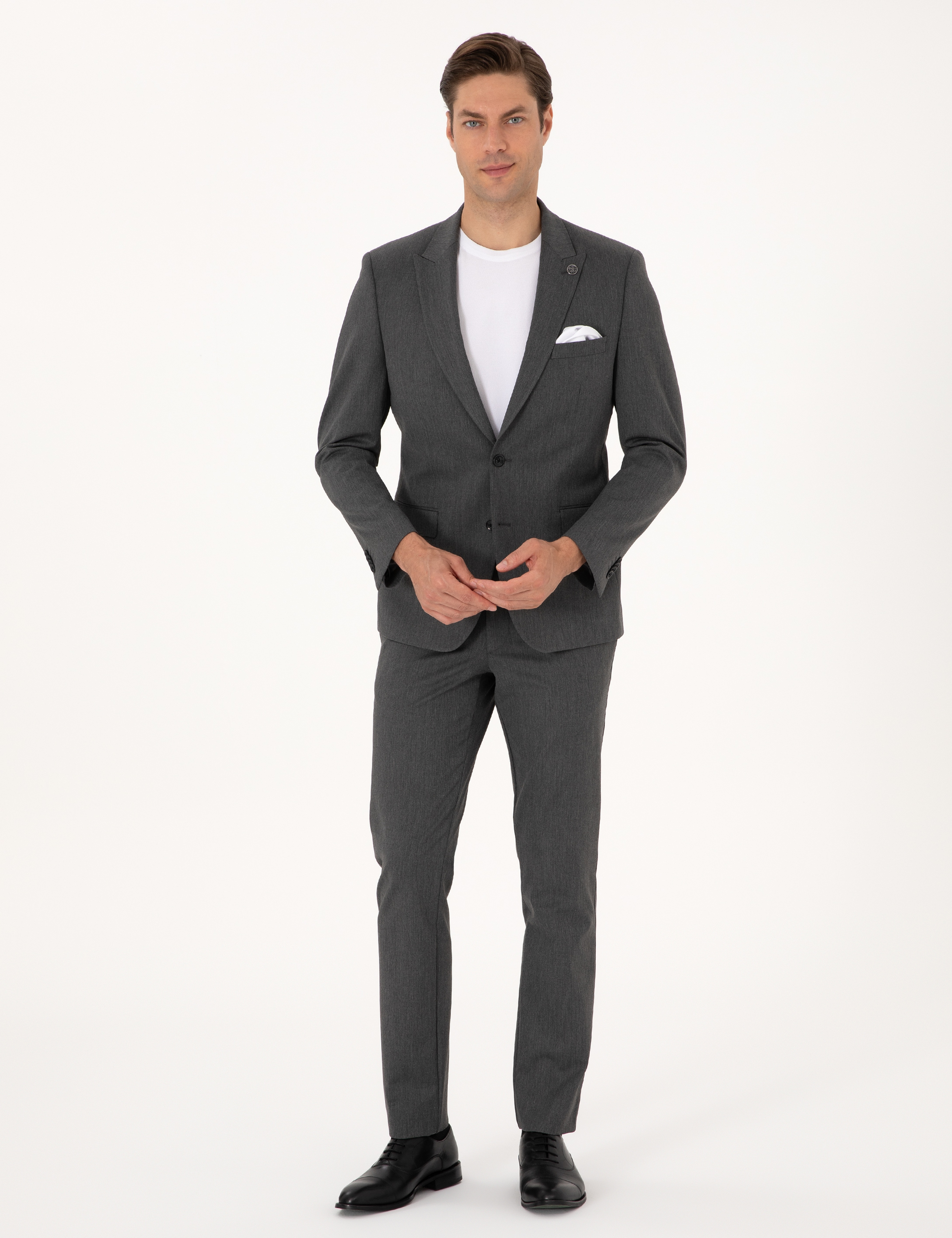 Füme Slim Fit Takım Elbise
