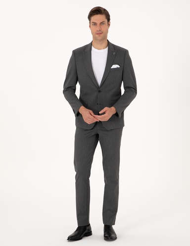 Füme Slim Fit Takım Elbise