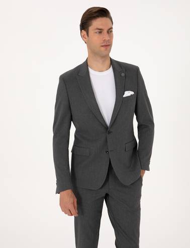 Füme Slim Fit Takım Elbise