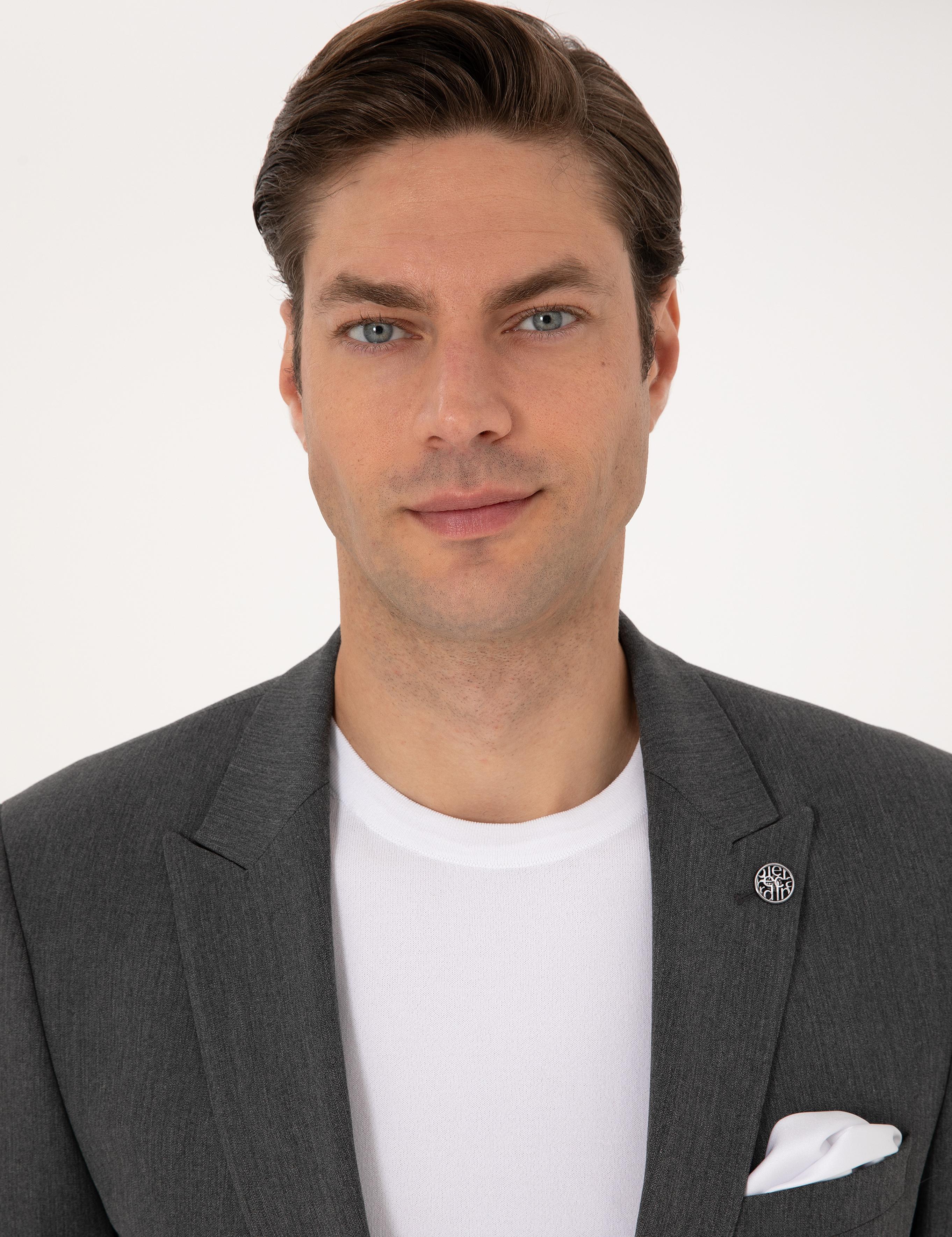 Füme Slim Fit Takım Elbise