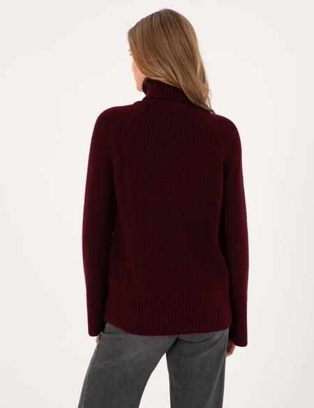 Vişne Comfort Fit Balıkçı Yaka Kazak - 50310923015