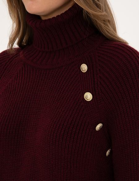 Vişne Comfort Fit Balıkçı Yaka Kazak - 50310923015