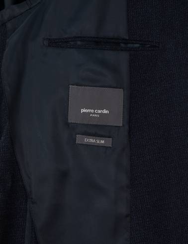 Lacivert Ex. Slim Fit Yün Karışımlı Takım Elbise