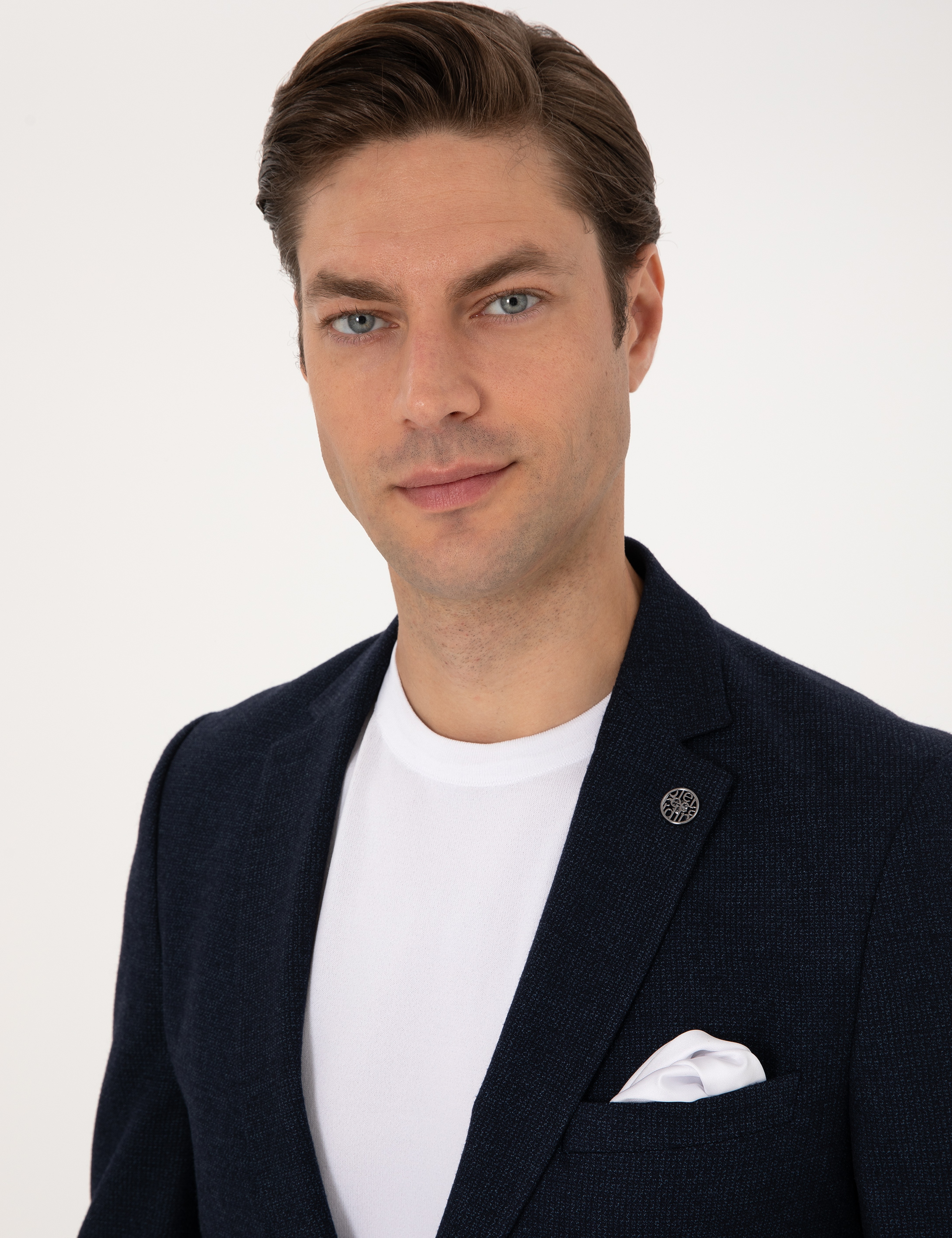 Lacivert Ex. Slim Fit Yün Karışımlı Takım Elbise - Image 2