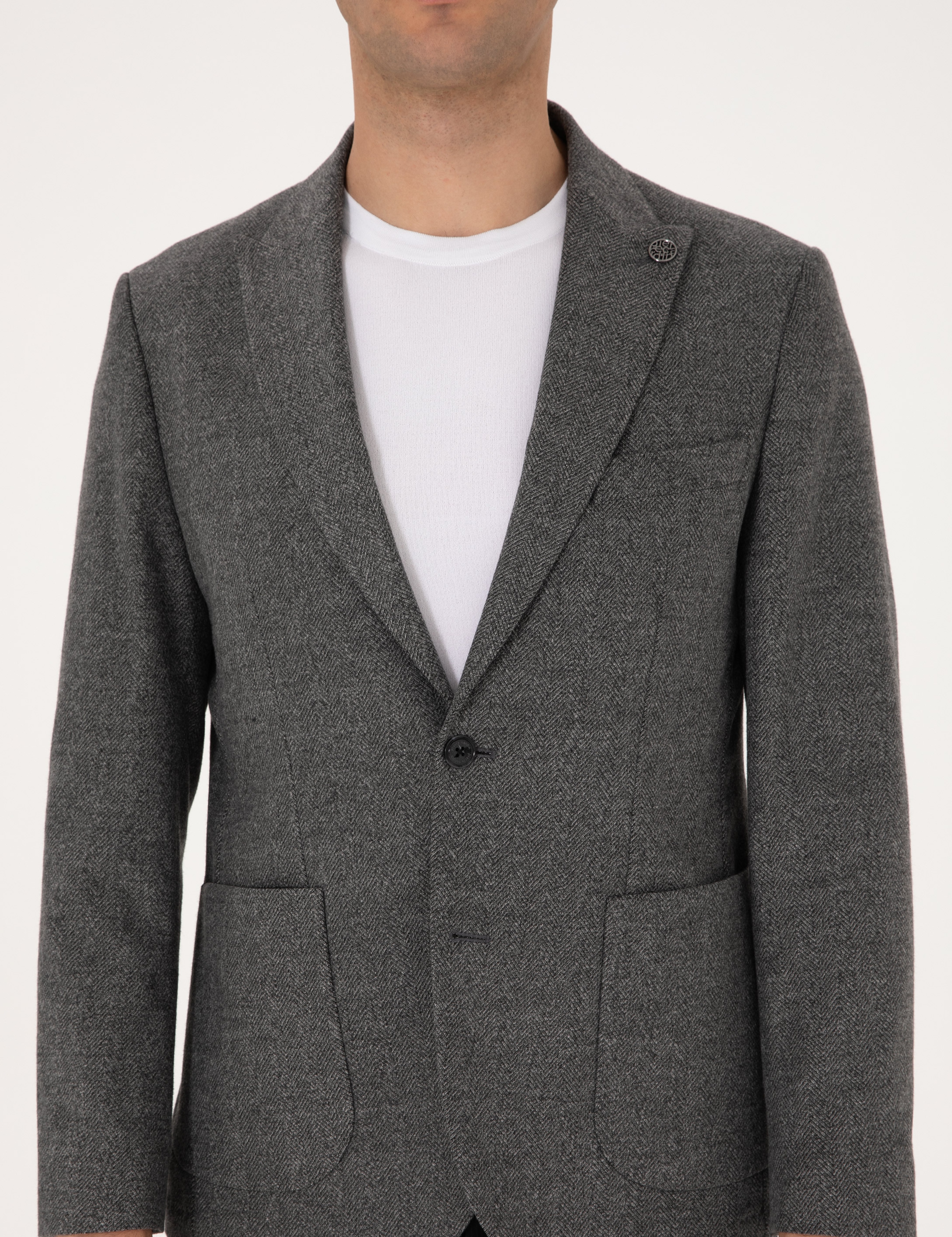 Füme Slim Fit Balıksırtı Ceket - Image 7