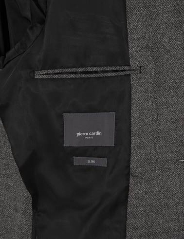 Füme Slim Fit Balıksırtı Ceket