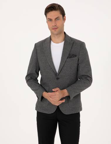 Füme Slim Fit Balıksırtı Ceket
