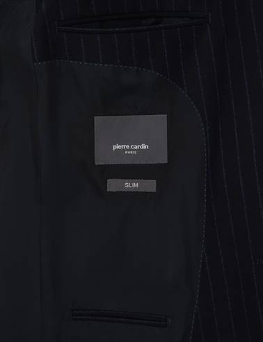 Lacivert Slim Fit %100 Yün Takım Elbise
