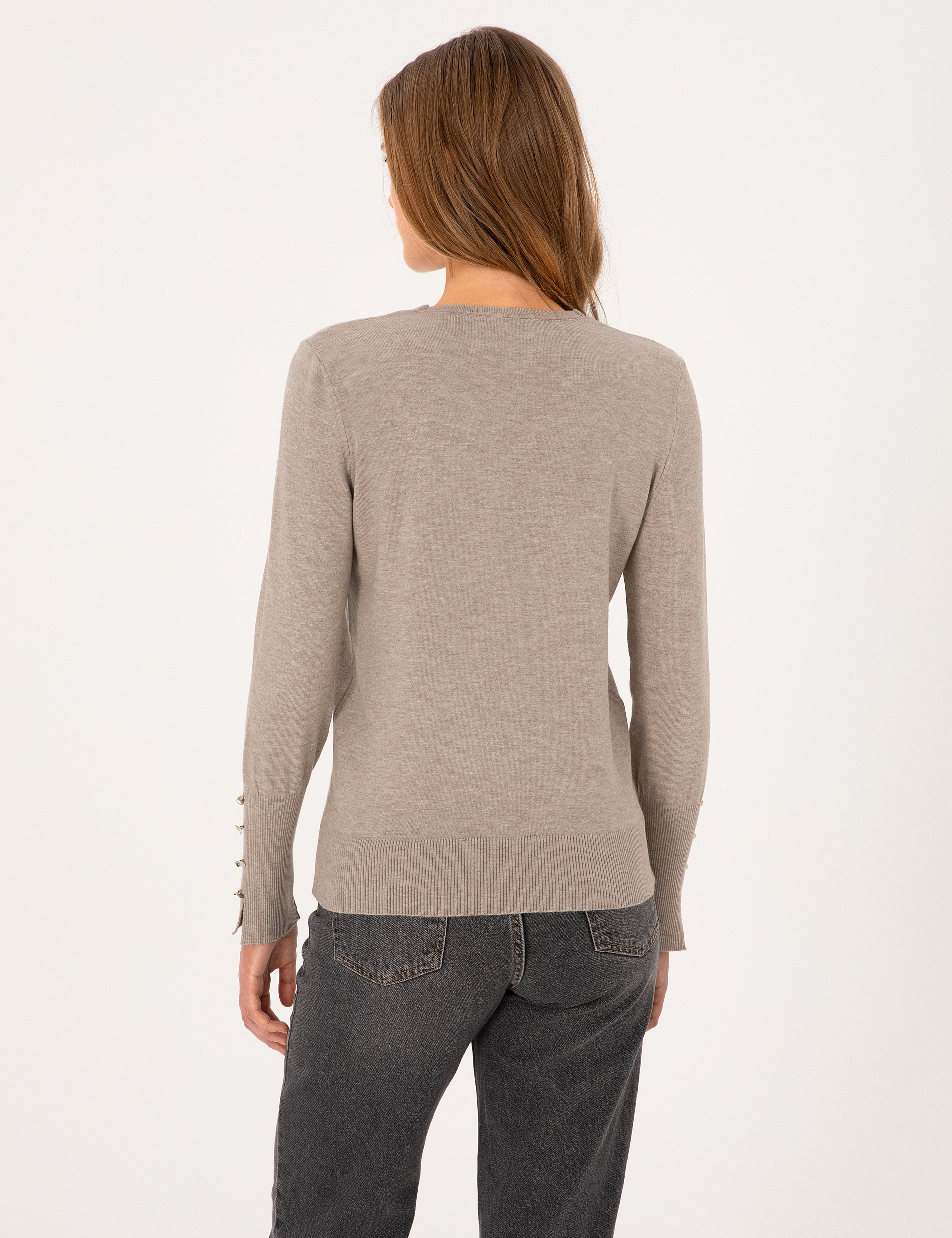 Vizon Slim Fit V Yaka Basic Kazak - Image 5