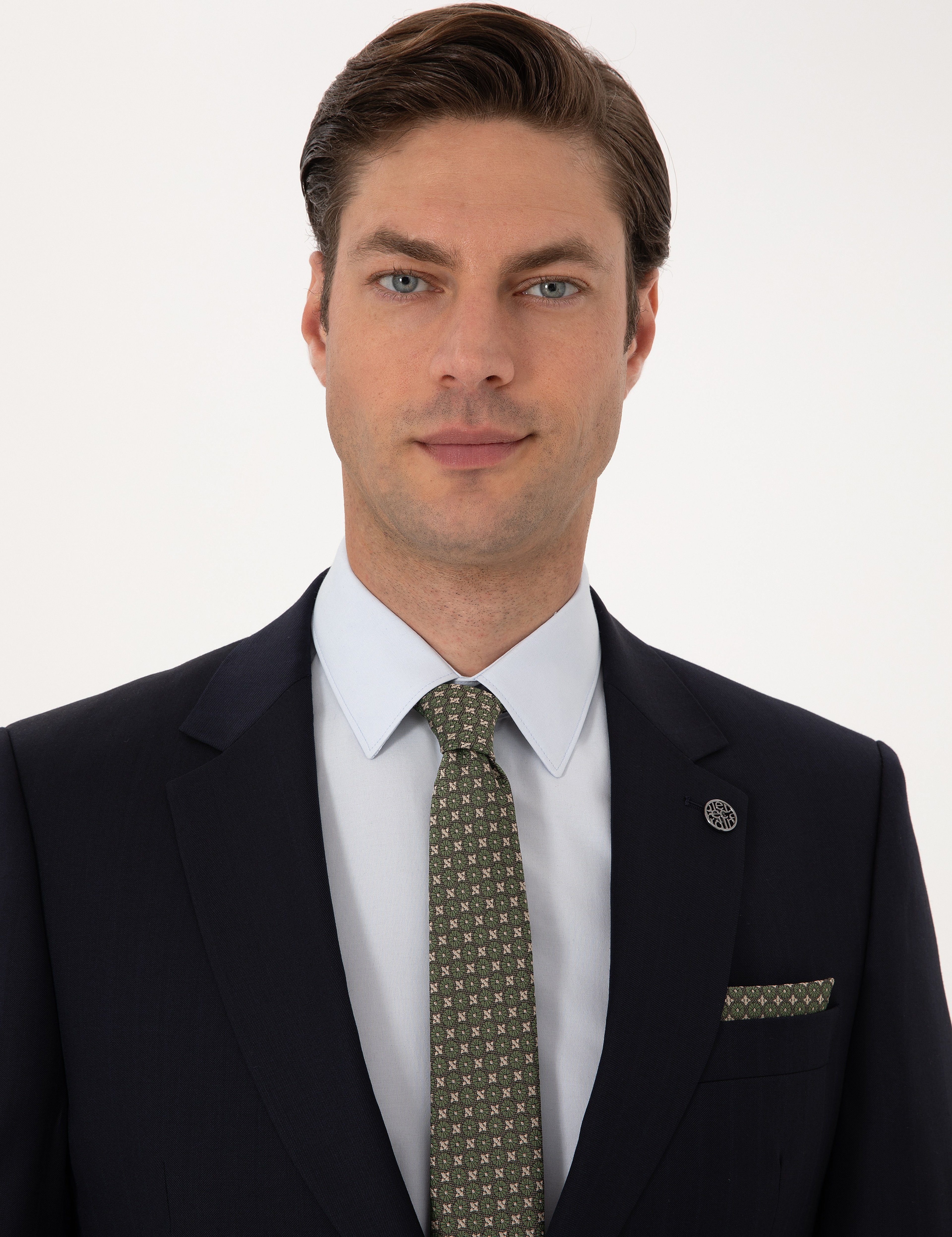 Lacivert Slim Fit %100 Yün Takım Elbise - Image 2