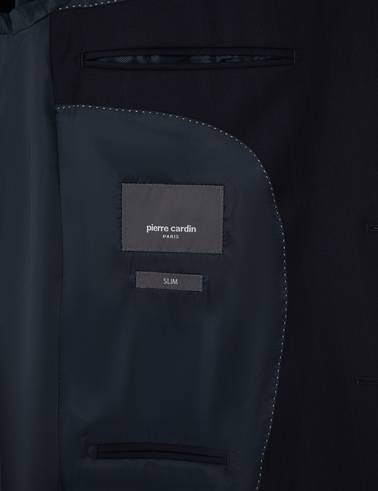 Lacivert Slim Fit %100 Yün Takım Elbise