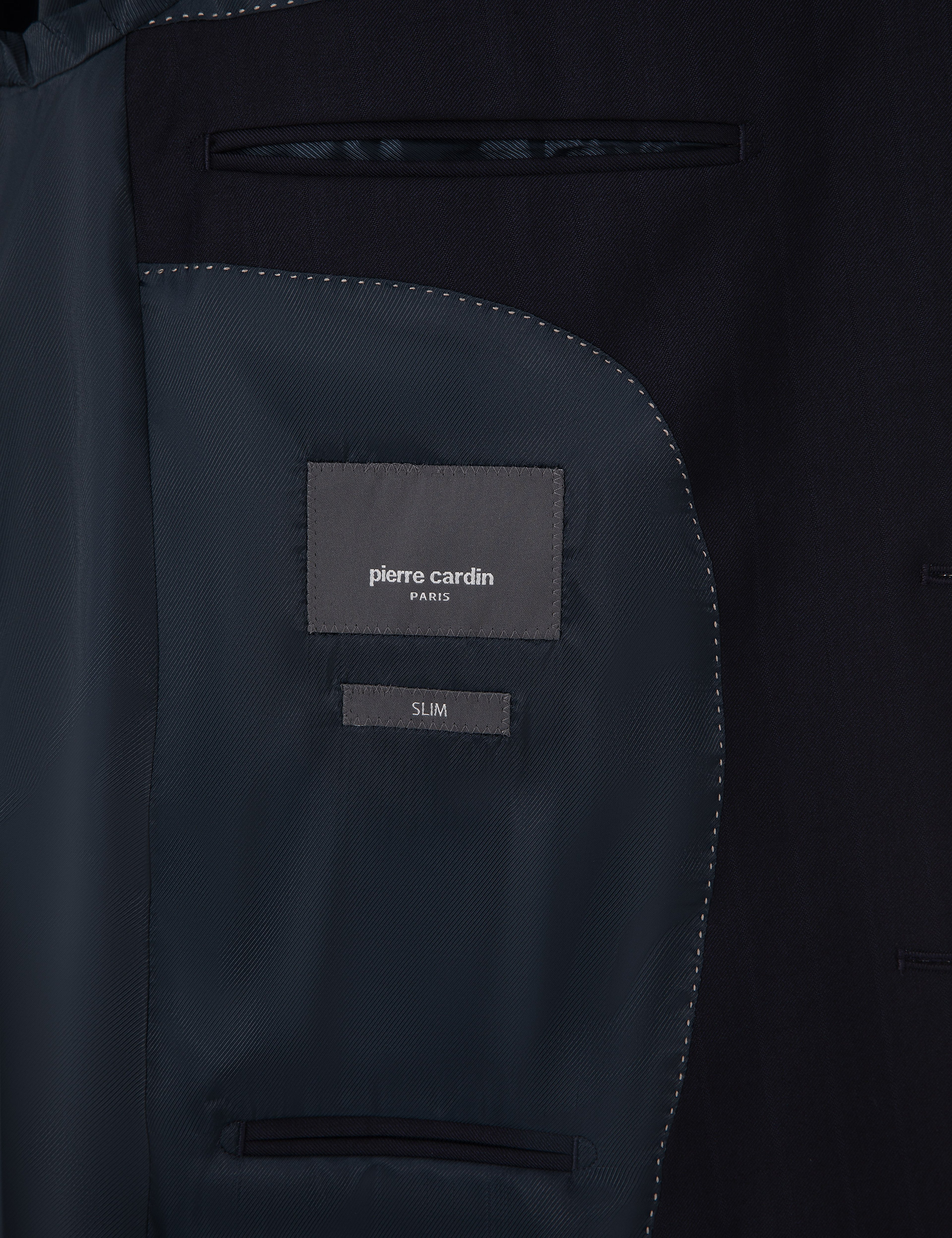 Lacivert Slim Fit %100 Yün Takım Elbise - Image 6
