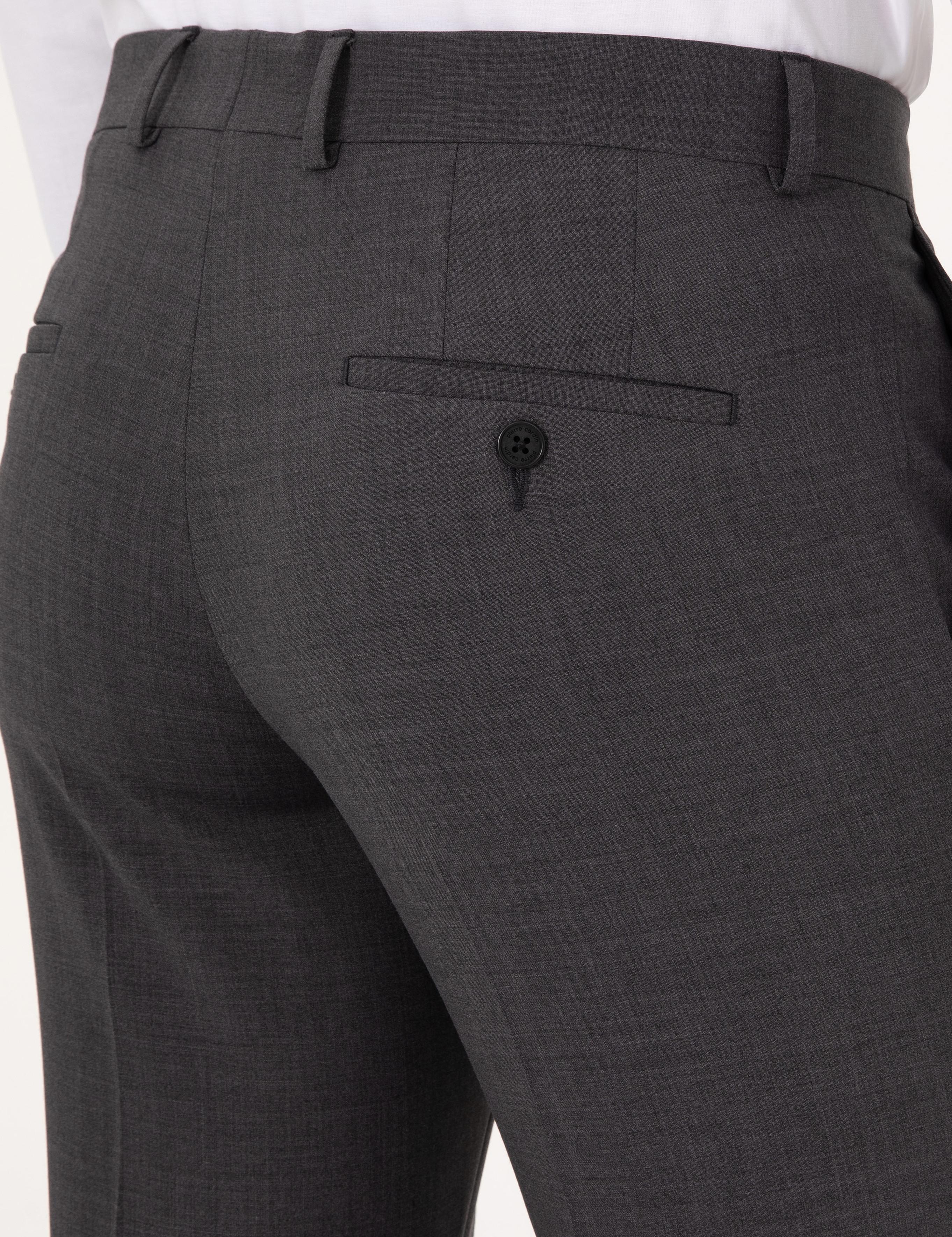 Füme Slim Fit Yün Karışımlı Kumaş Pantolon