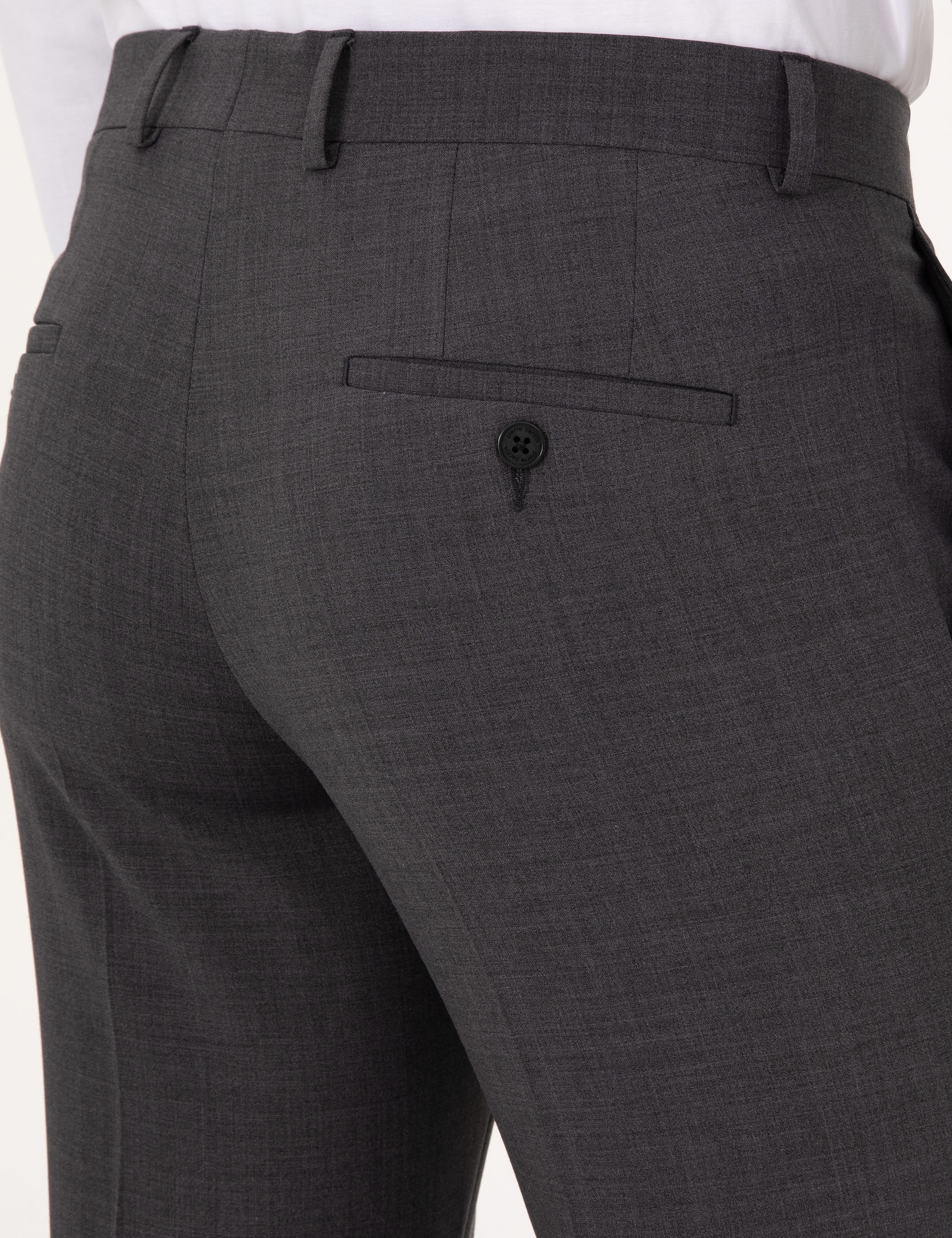 Füme Slim Fit Yün Karışımlı Kumaş Pantolon