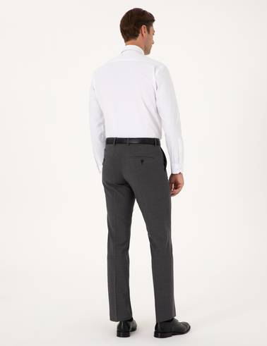 Füme Slim Fit Yün Karışımlı Kumaş Pantolon