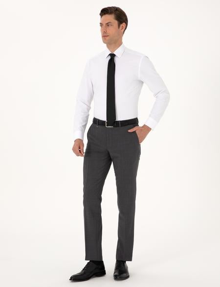 Füme Slim Fit Yün Karışımlı Kumaş Pantolon - 50317636042