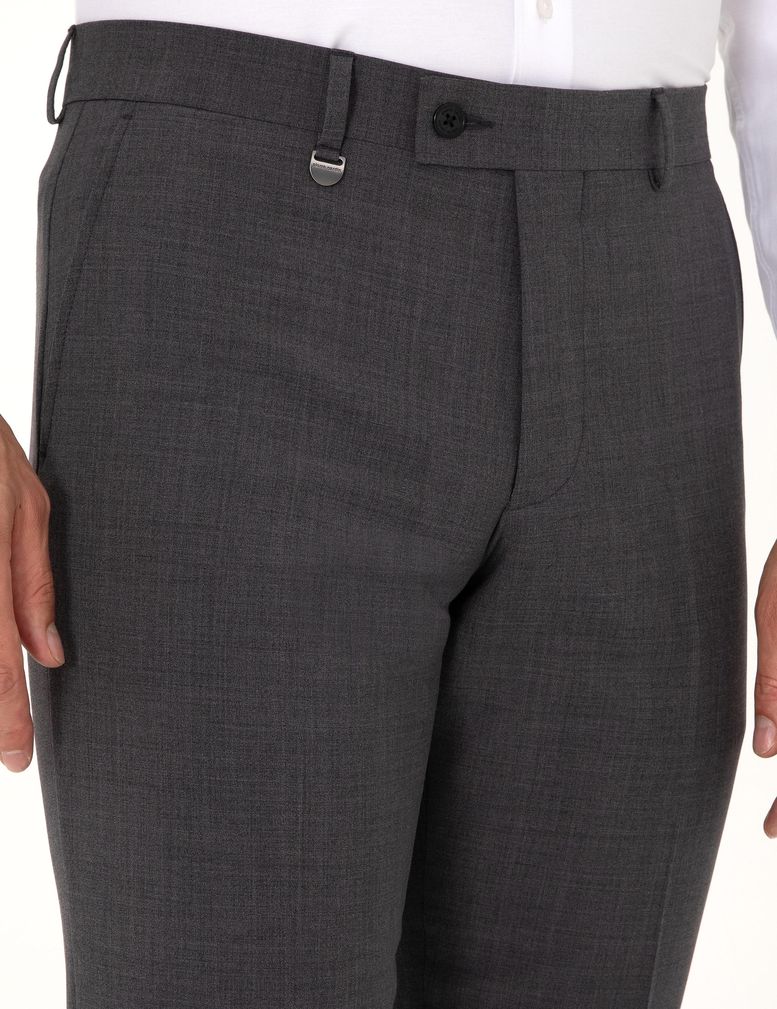 Füme Slim Fit Yün Karışımlı Kumaş Pantolon