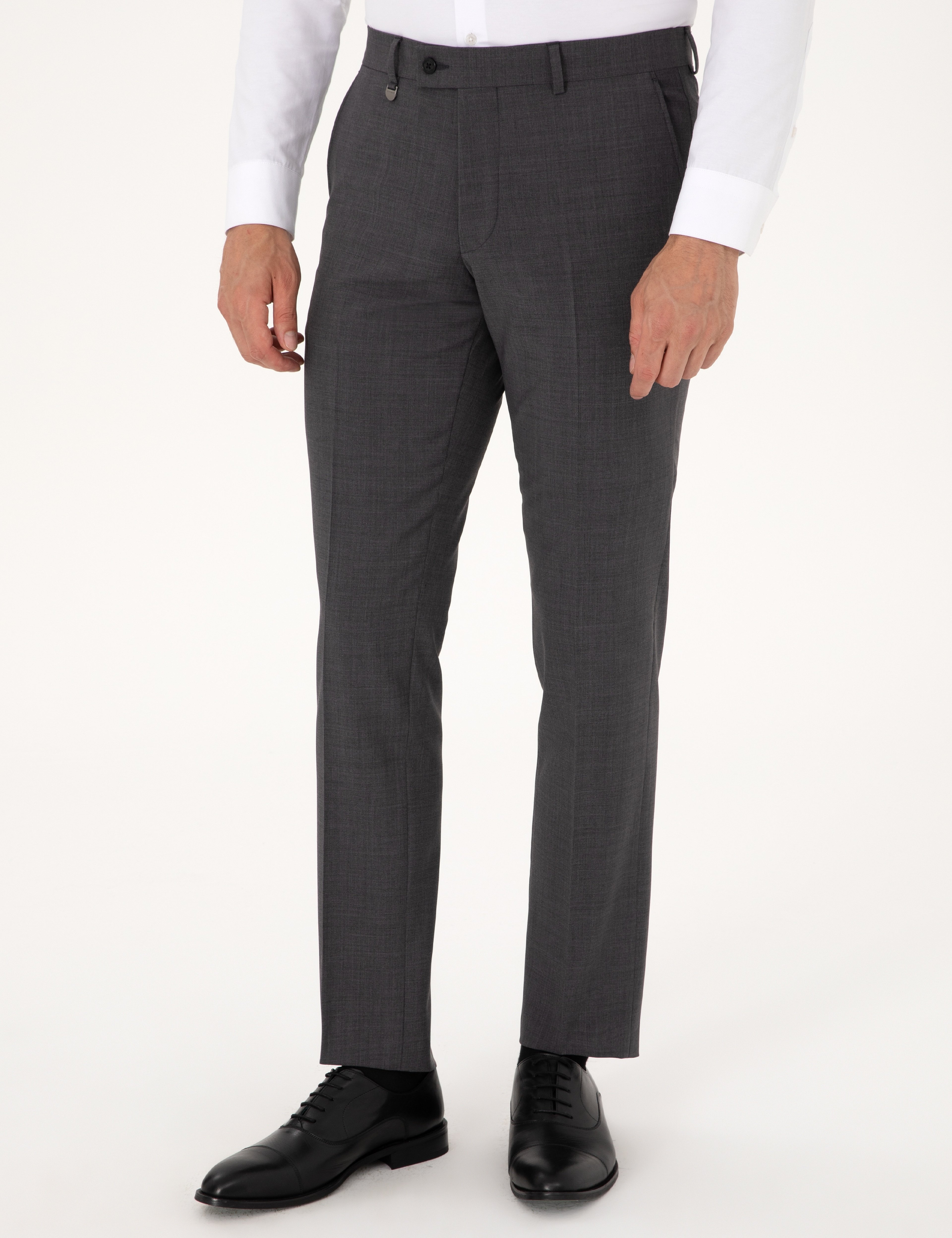 Füme Slim Fit Yün Karışımlı Kumaş Pantolon - Image 2