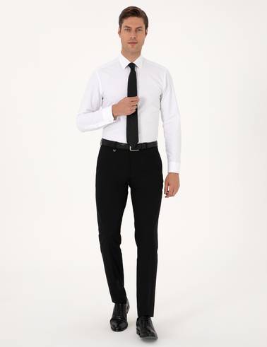 Siyah Slim Fit Kumaş Pantolon