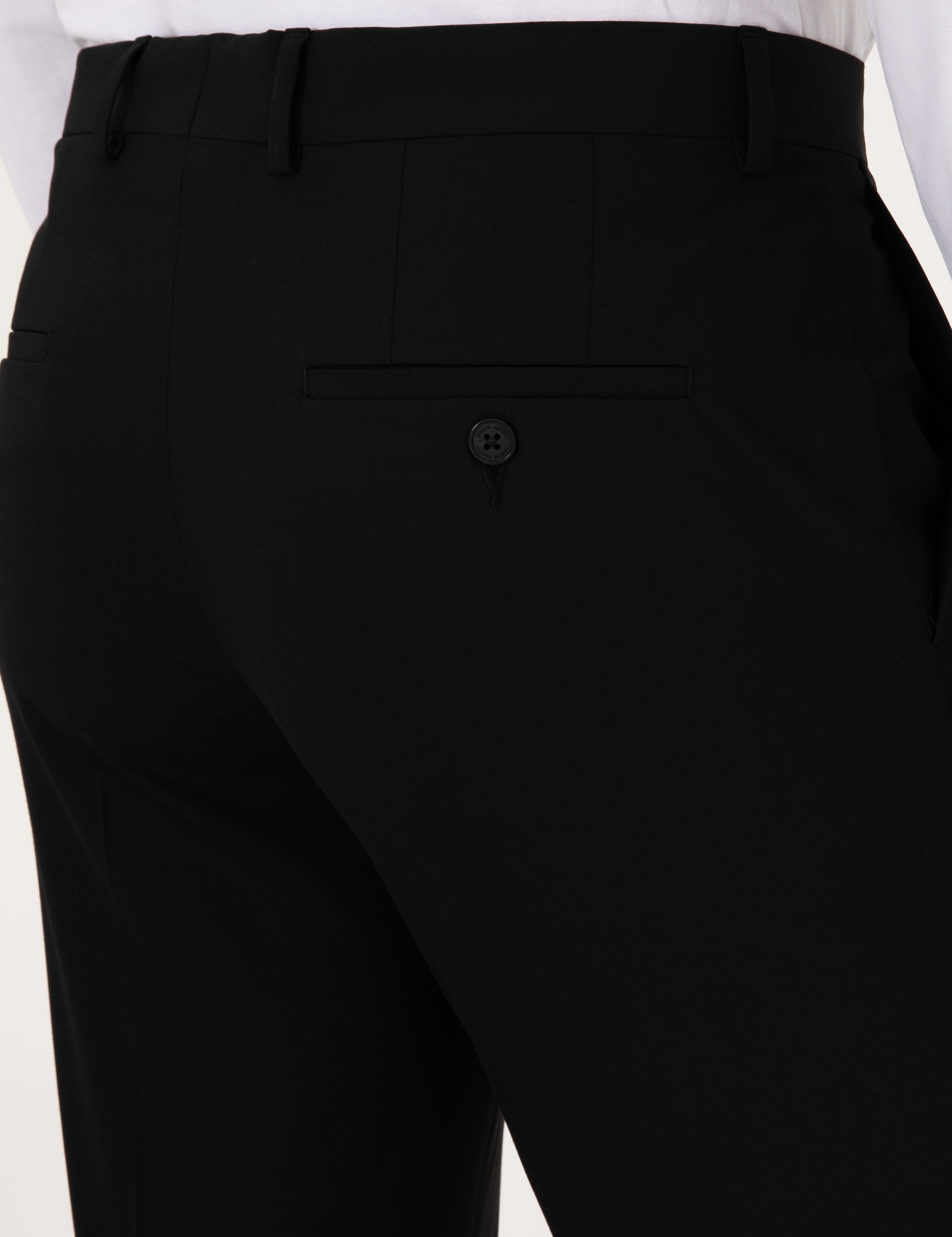 Siyah Slim Fit Kumaş Pantolon - Image 6