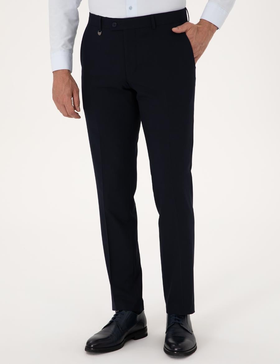 Lacivert Slim Fit Kumaş Pantolon