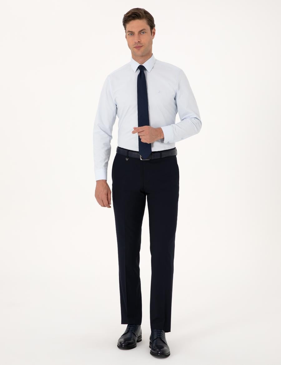 Lacivert Slim Fit Kumaş Pantolon