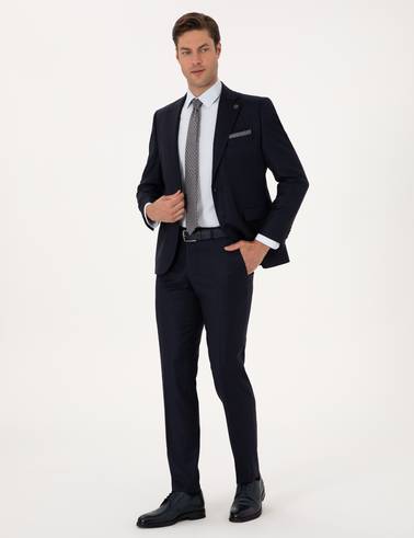 Lacivert Slim Fit Takım Elbise