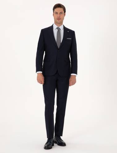 Lacivert Slim Fit Takım Elbise