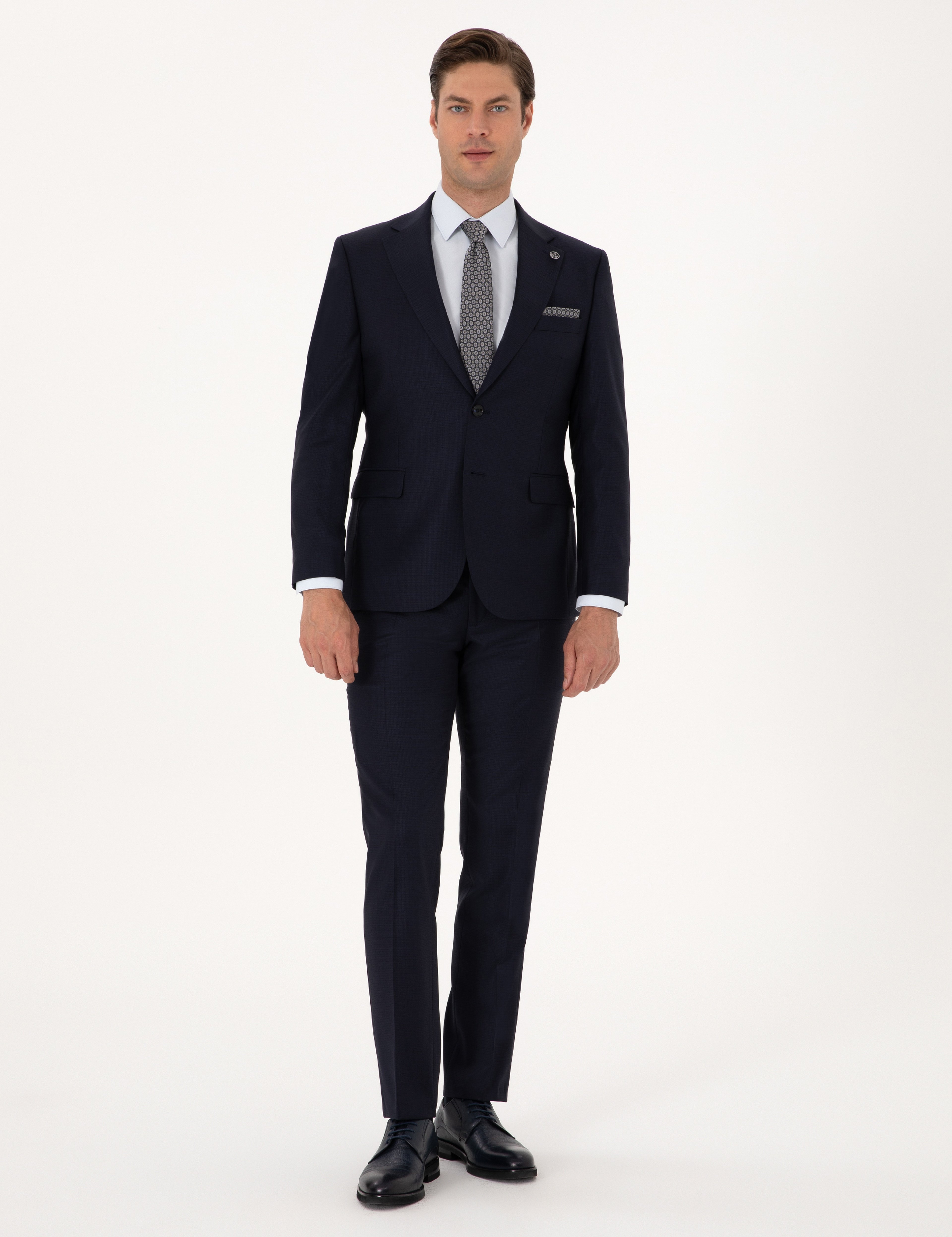 Lacivert Slim Fit Takım Elbise - Image 1