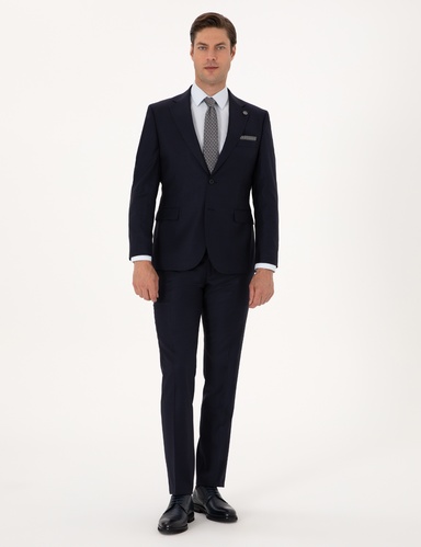 Lacivert Slim Fit Takım Elbise