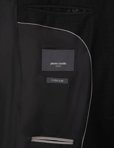 Siyah Ex. Slim Fit Yün Karışımlı Takım Elbise