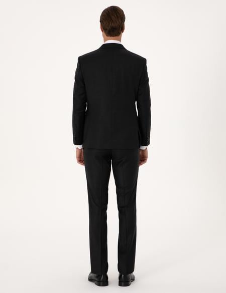 Antrasit Slim Fit Yün Kaşmir Karışımlı Takım Elbise - 50311234011