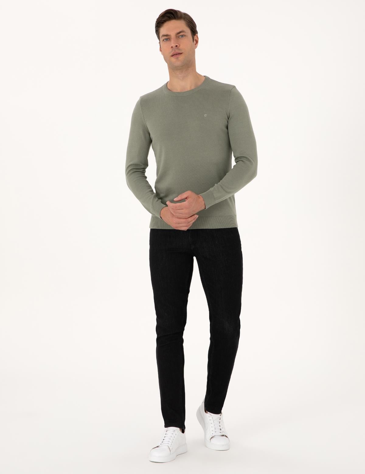 Ada Çayı Slim Fit Bisiklet Yaka Basic Triko Kazak - 50315509136