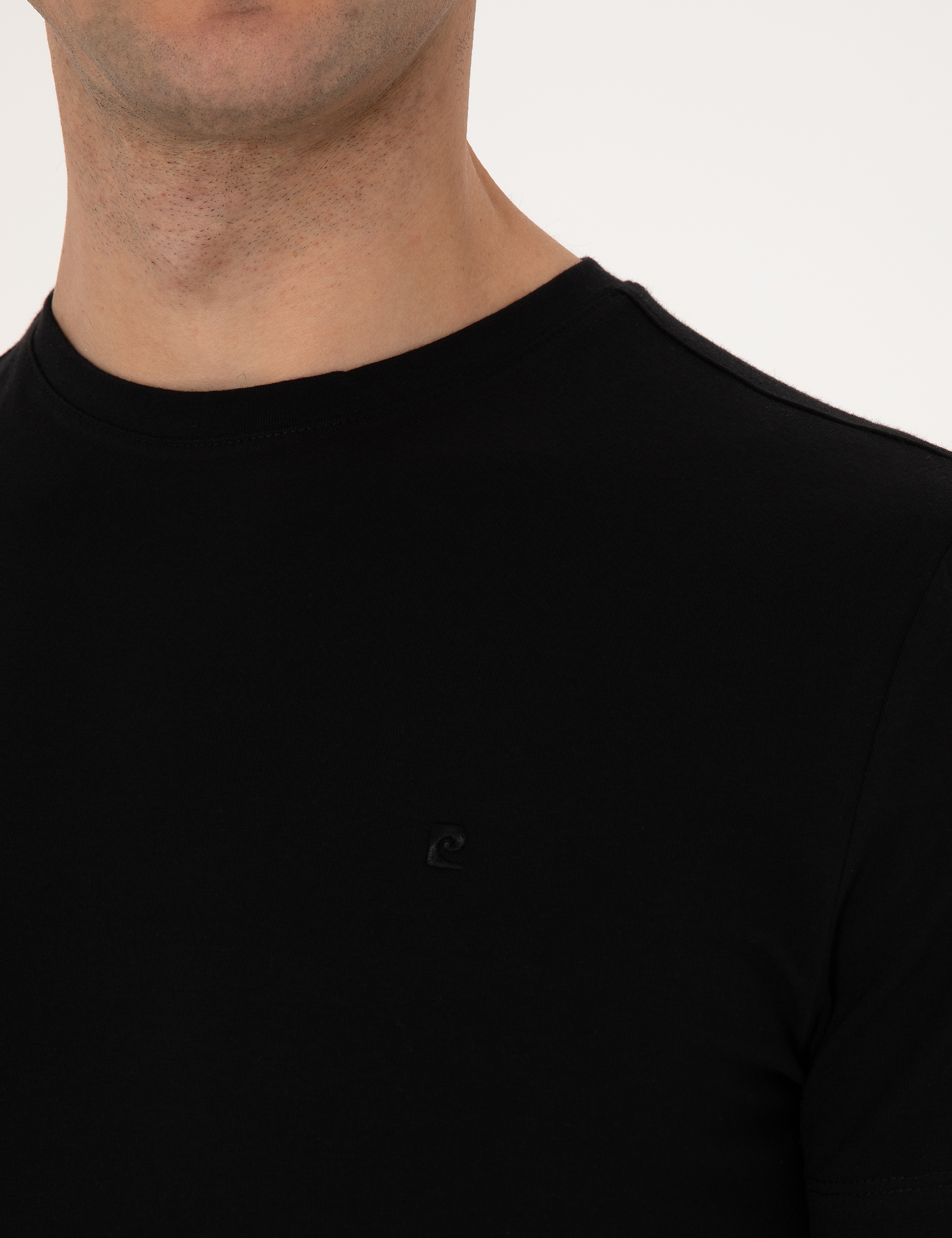 Siyah Slim Fit Tişört - Image 7