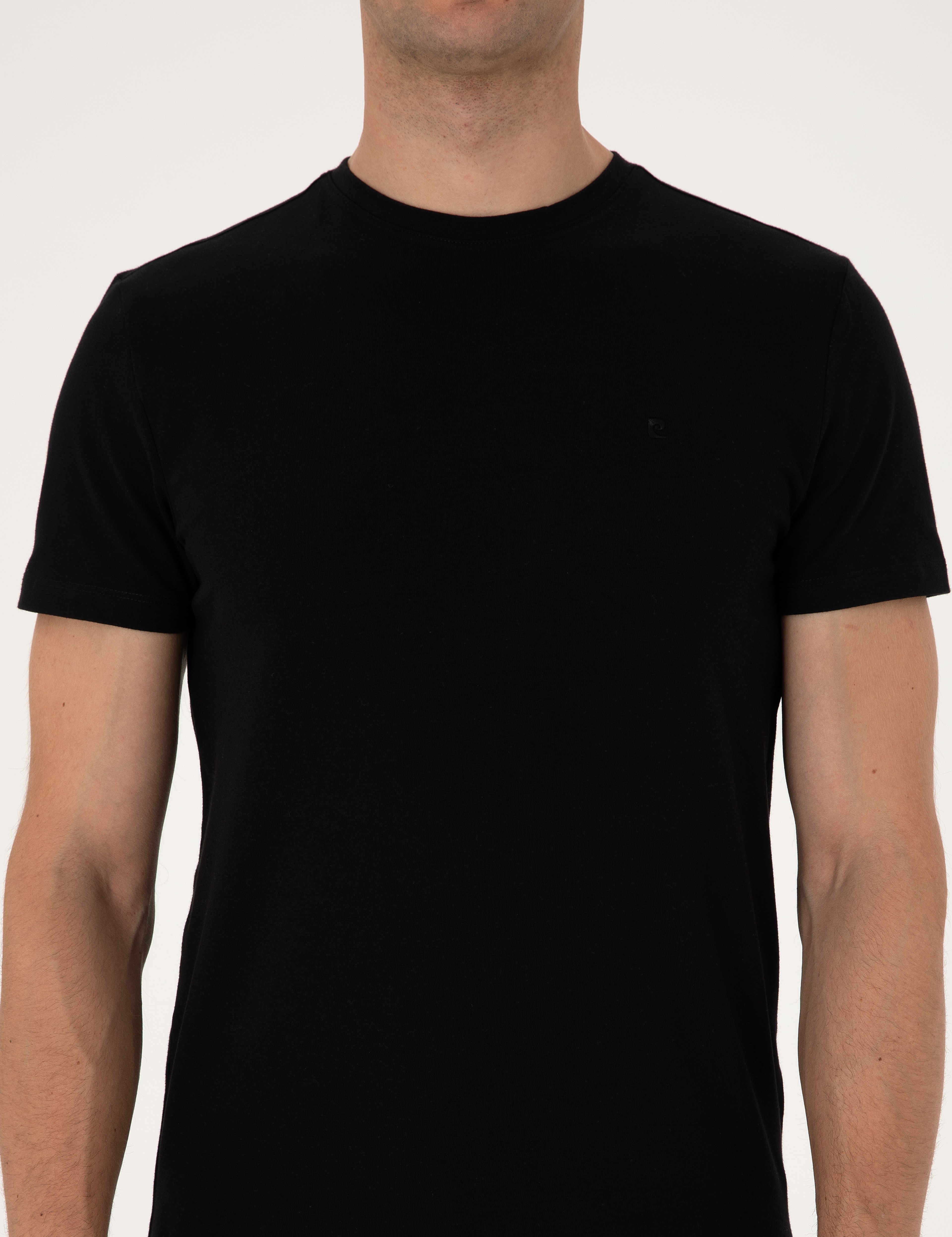 Siyah Slim Fit Tişört - Image 6