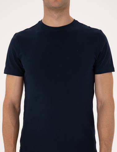 Lacivert Slim Fit Tişört