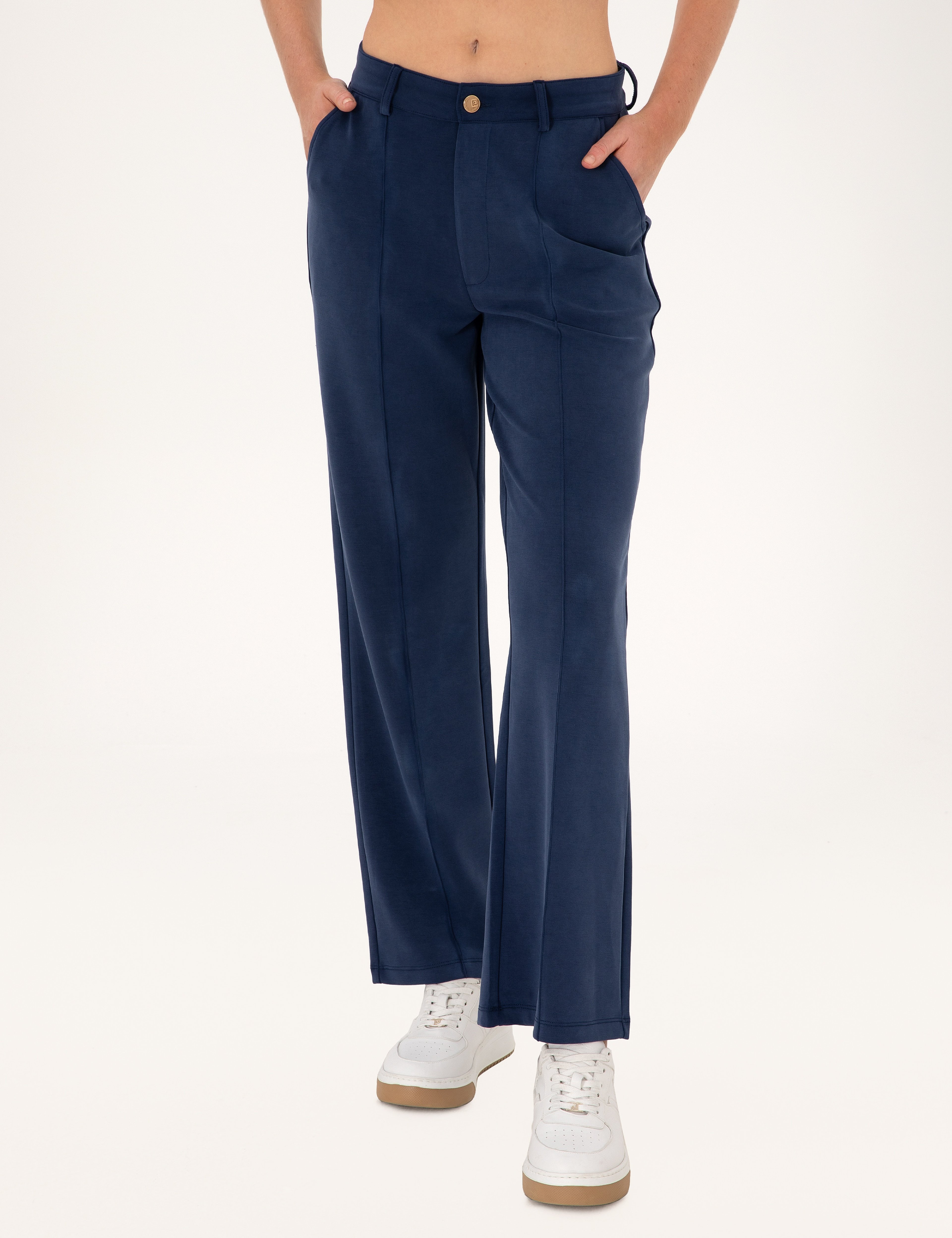 Lacivert Loose Fit Modal Karışımlı Eşofman Altı