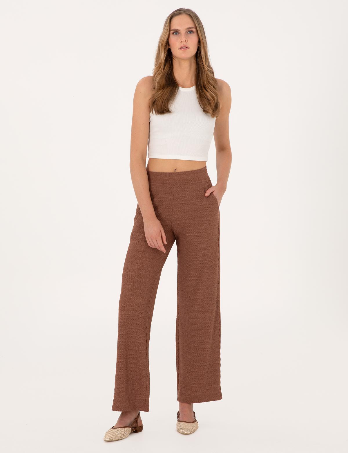 Kahverengi Loose Fit Eşofman Altı