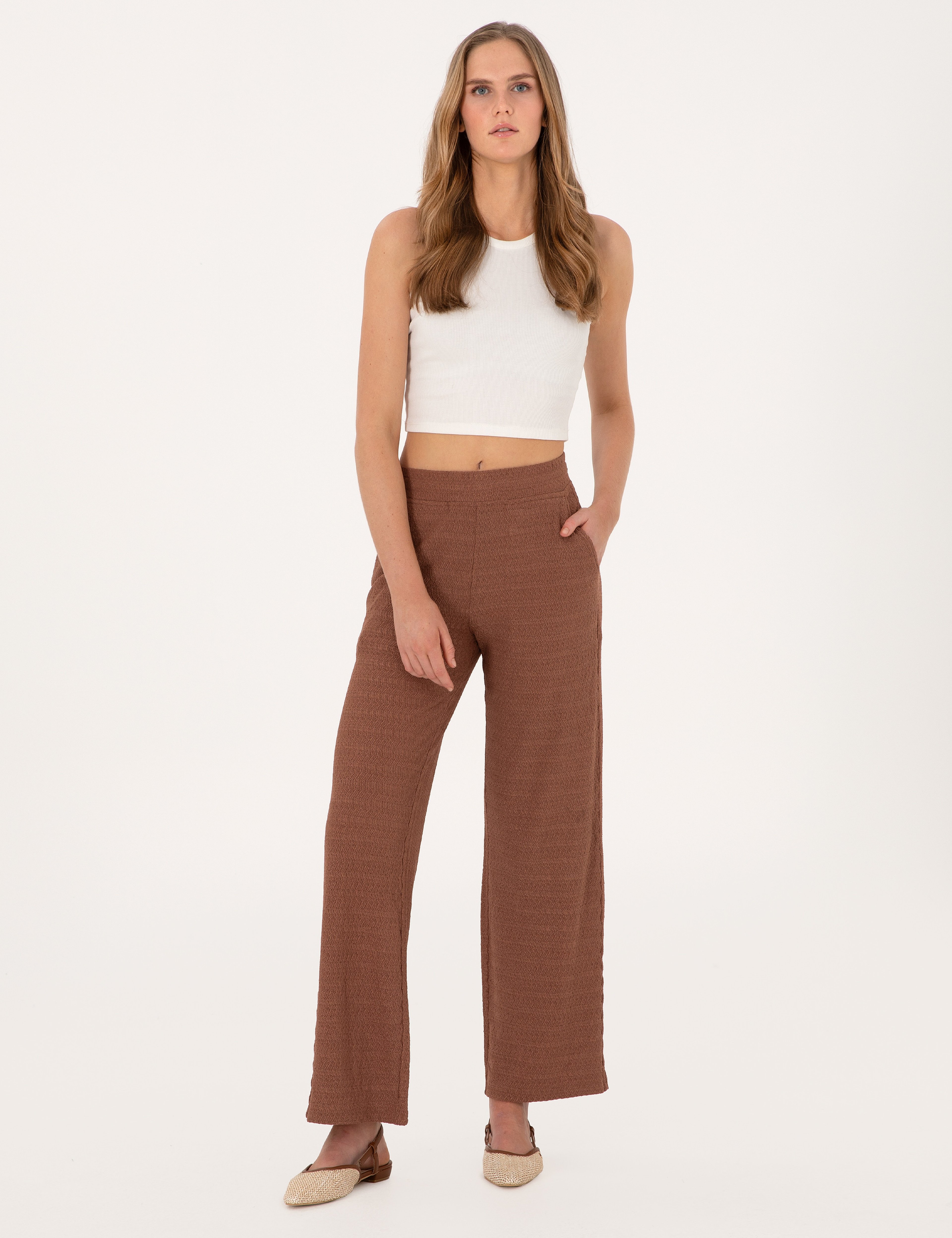 Kahverengi Loose Fit Eşofman Altı