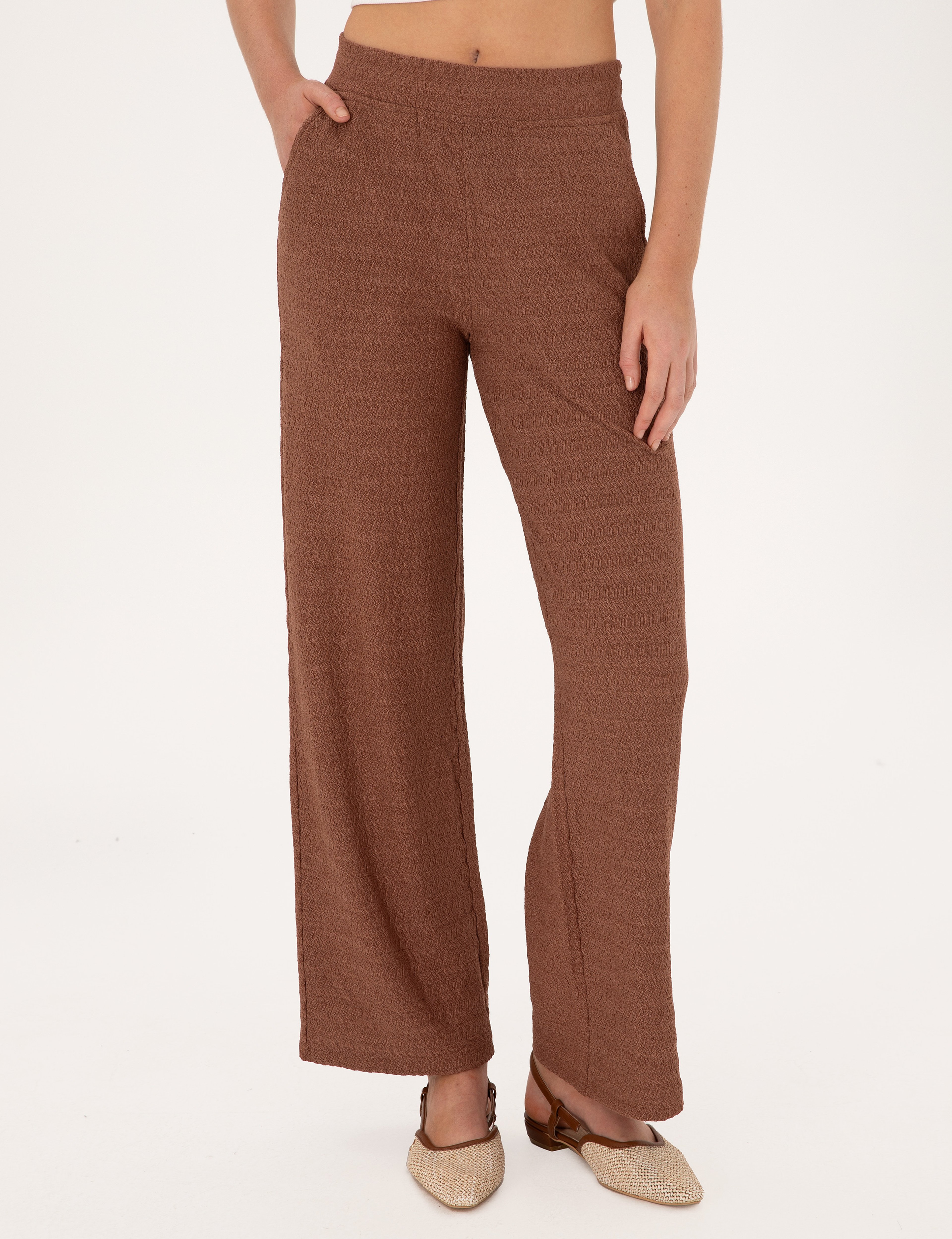 Kahverengi Loose Fit Eşofman Altı