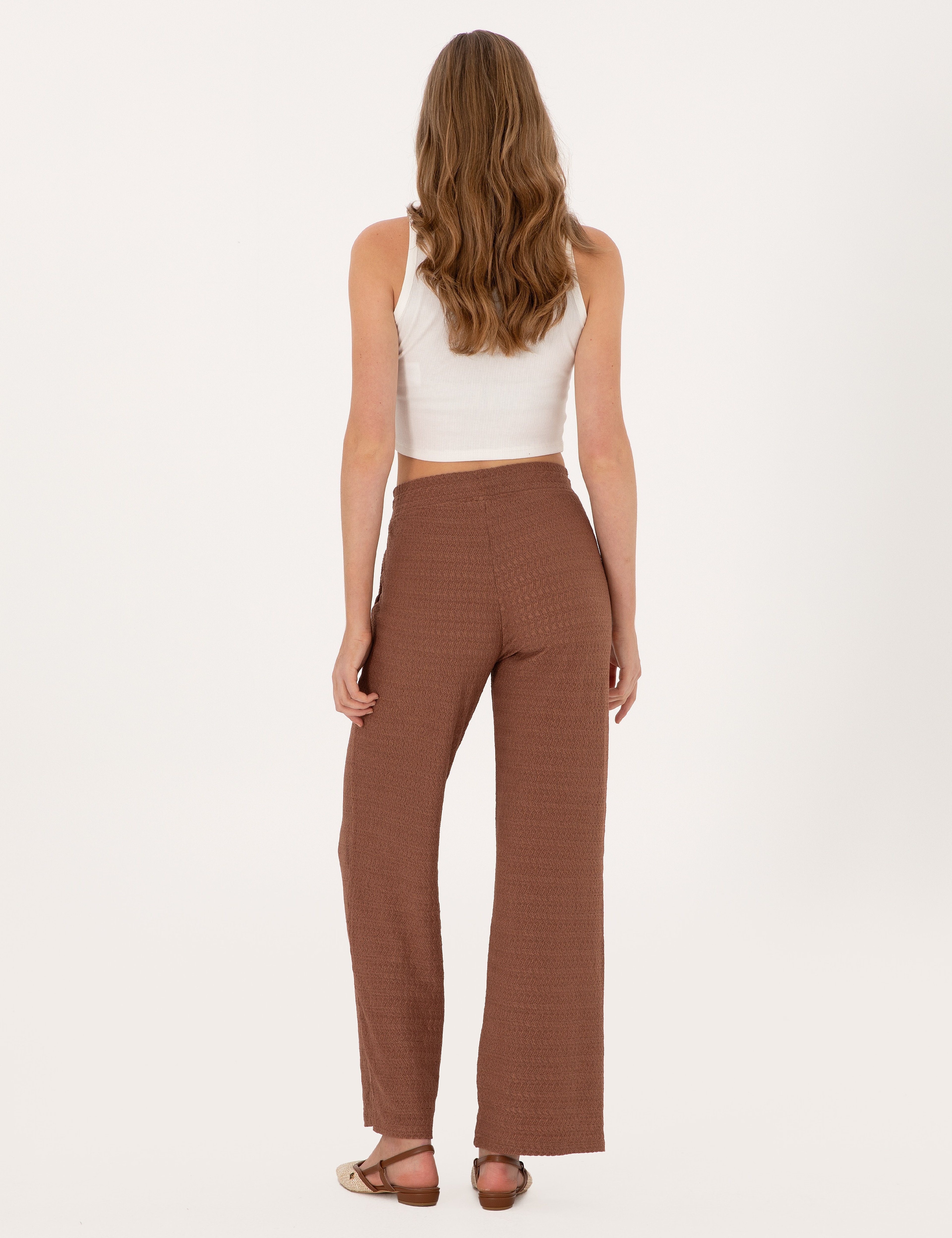 Kahverengi Loose Fit Eşofman Altı - Image 4
